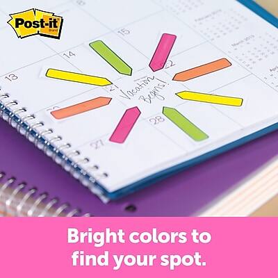 Post-it 15 14 22 13  
Vacation Begins!  
28 7  
Bright colors to find your spot.