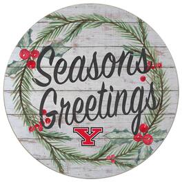 Jardine - Youngstown State Penguins 20'' x 20'' Season's Greetings Circle - White