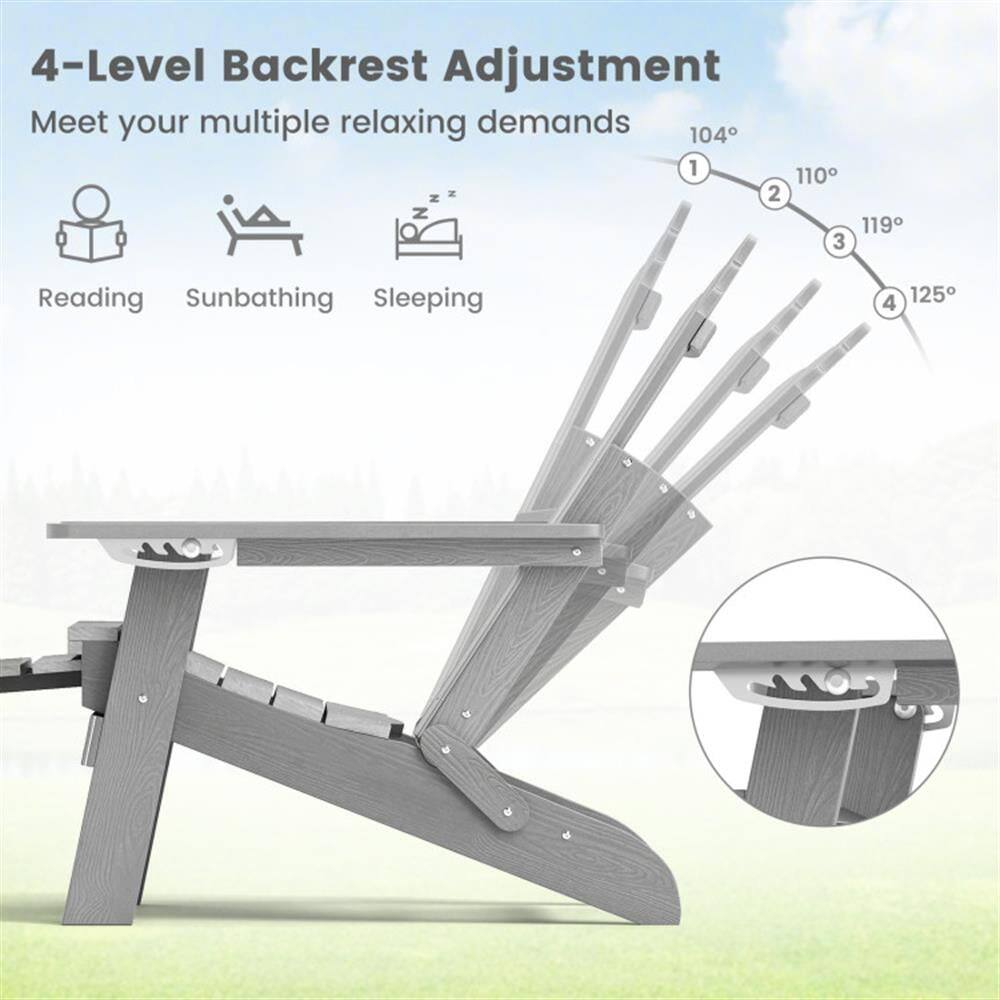 4-Level Backrest Adjustment  
Meet your multiple relaxing demands  

1. Reading  
2. Sunbathing  
3. Sleeping  
4. 104°  
5. 110°  
6. 119°  
7. 125°