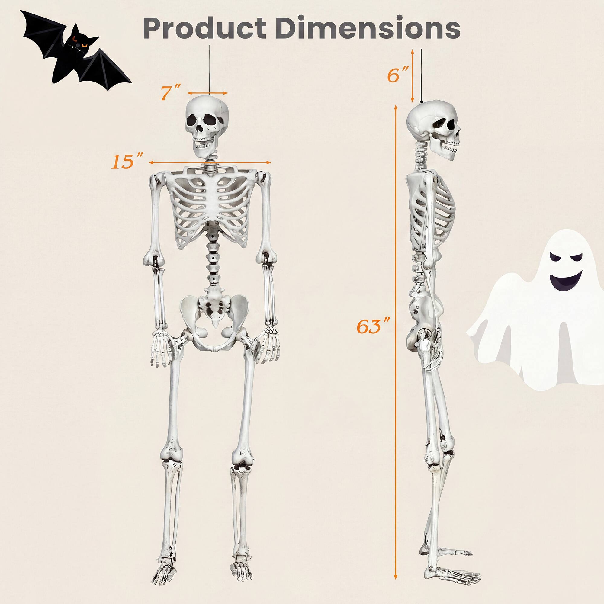 Product Dimensions

7"  
6"  
15"  
63"
