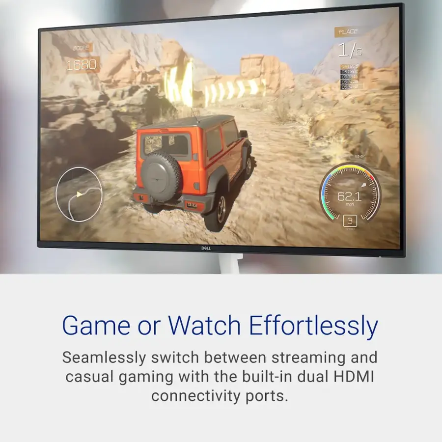 SOURCE 1680 PLACE 1/5 0518 01201 051 L 05142 051452 EMP  62.1 p 3 GO DELL Game or Watch Effortlessly Seamlessly switch between streaming and casual gaming with the built-in dual HDMI connectivity ports.