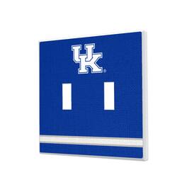 Keyscaper - Kentucky Wildcats Stripe Design Double Toggle Light Switch Plate - Multicolor