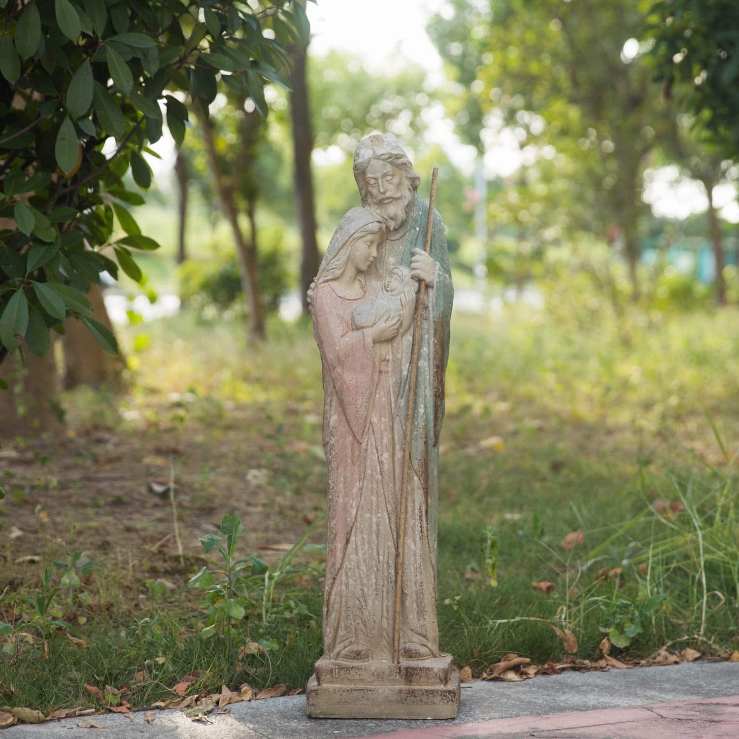 Refined Abode Design - Virgin Mary Garden Statue Outdoor H31 Blessed Saint Mother Of God Large Holy Madonna Religious Sculpture Yard
