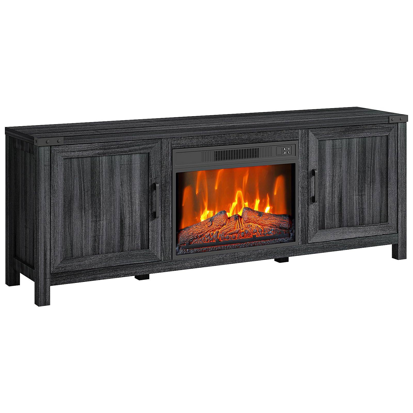 Alt View 6. GARVEE - Electric Fireplace TV Stand for Living Room, 67" Entertainment Center with 23" Fireplace Heater, Fits 80 Inch TVs.