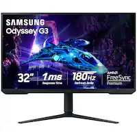 Samsung - Odyssey G30D 32" LED AMD FreeSync Premium 180Hz 1ms Gaming Monitor (DisplayPort, HDMI) - Black - Front_Zoom
