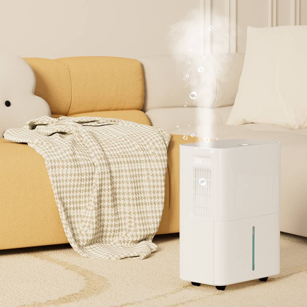 Alt View 5. Topteng - 2500 Sq.Ft 25-Pint Dehumidifier for Large Spaces up to - 3 Modes,Drain Hose,Smart Humidity Control,for Basement/Home/RV​ - White.