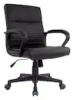 Front. Staples - Staples Tervina Ergonomic Luxura Swivel Manager Chair, Black (56904V-CC) - Black.