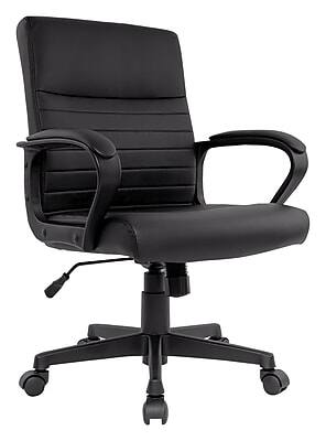 Front. Staples - Staples Tervina Ergonomic Luxura Swivel Manager Chair, Black (56904V-CC) - Black.