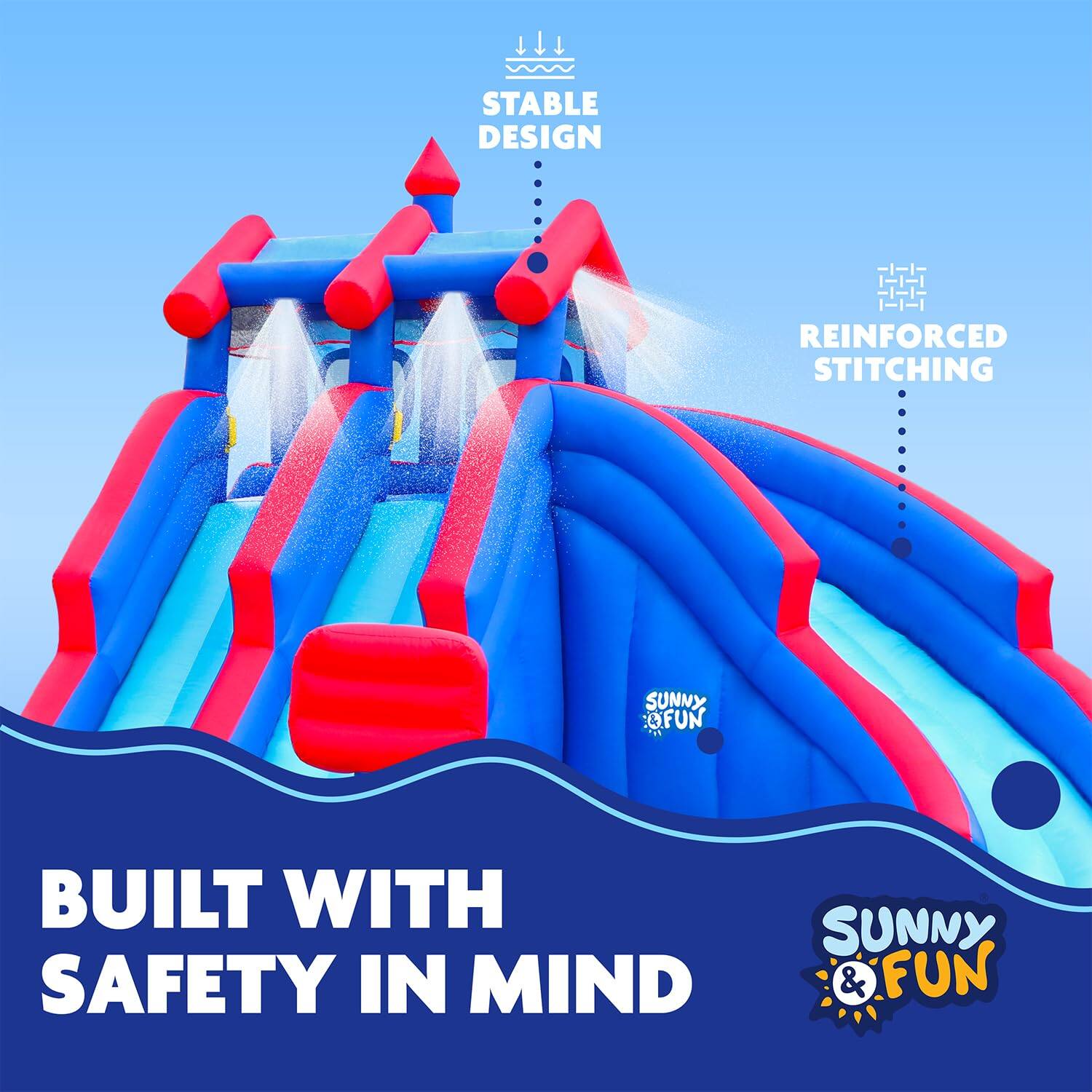 BUILT WITH SAFETY IN MIND SUNNY & FUN STABLE DESIGN REINFORCED STITCHING