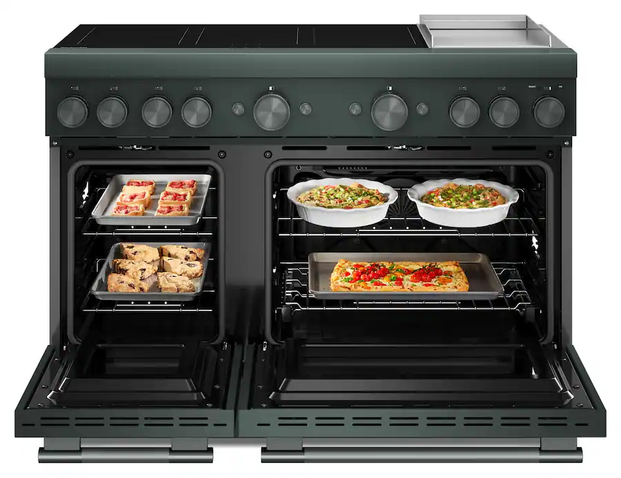 KitchenAid 48 in. Wide 6 element 6.3 cu. ft. Freestanding Double Oven ...