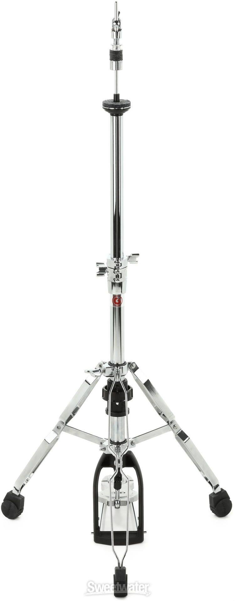 Back. Gibraltar Hardware - 6000 Series Hi Hat Stand, with Double Braced Tripod Base, Swiveling Legs and Step Tension Adjustment.