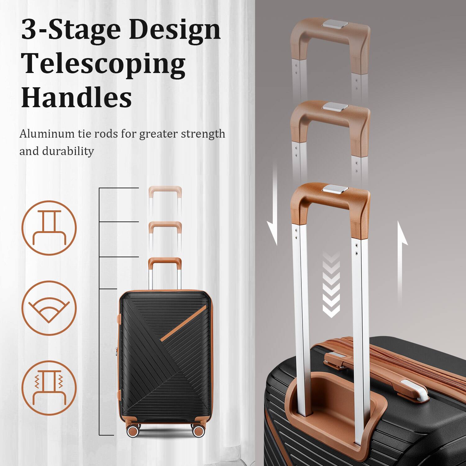 3-Stage Design Telescoping Handles

Aluminum tie rods for greater strength and durability