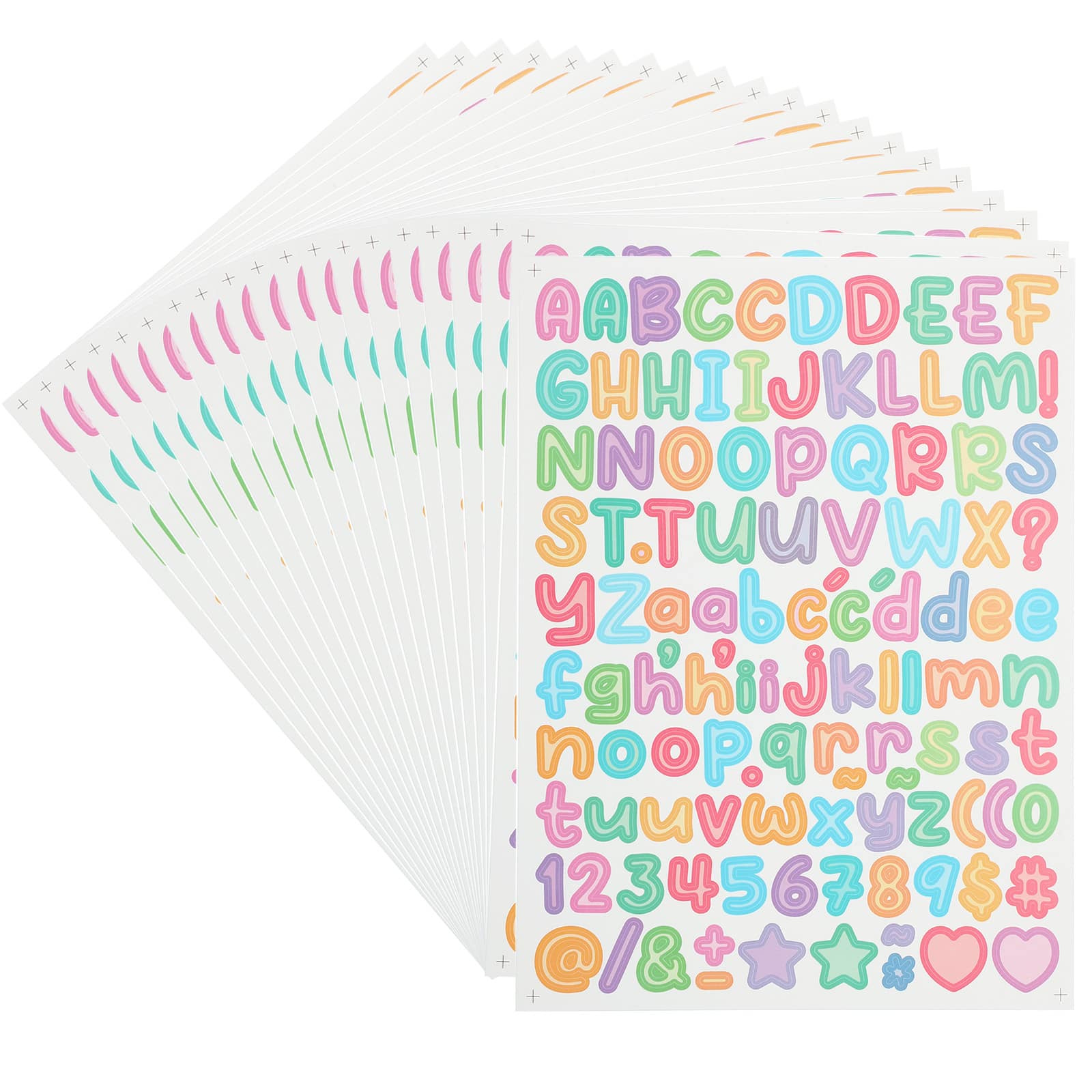 "Unique Bargains - 30 Sheets Letter Stickers, 3360pcs 1/2"" Vinyl Letter/Number Stickers for Mailbox, Poster Board, Scrapbooking, Bottle - Colored Edge" price history on PriceWatchPro