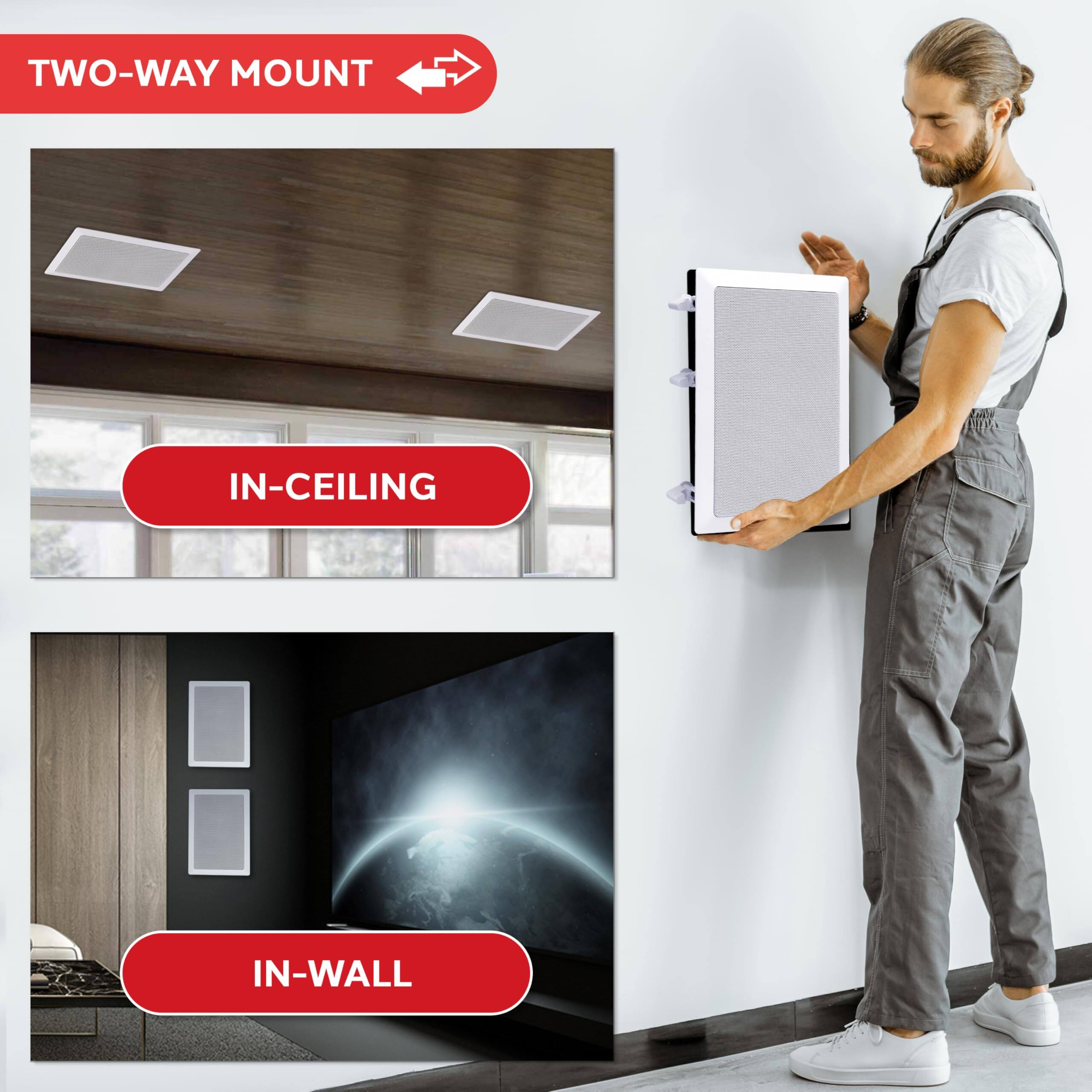 TWO-WAY MOUNT

IN-CEILING

IN-WALL