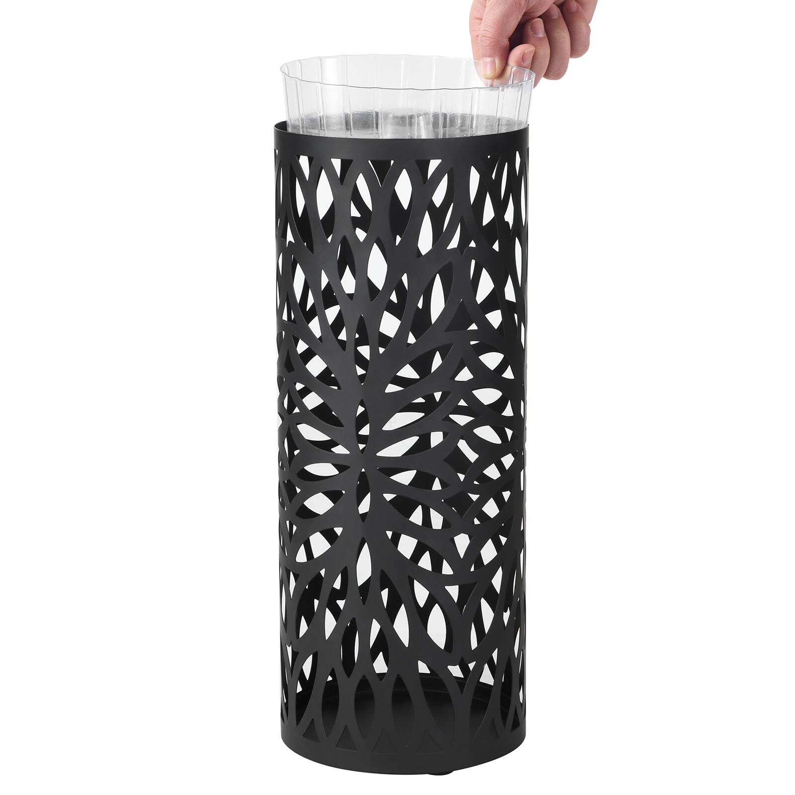 Alt View 2. Songmics Home - Umbrella Stand, Umbrella Holder for Entryway, Steel Round Umbrella Rack Organizer Freestanding, for Canes Walking Sticks - Matte Black.
