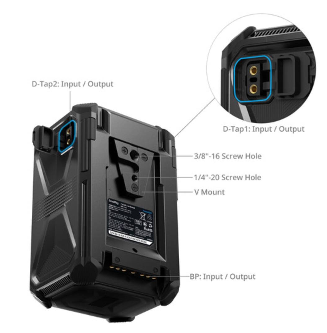 Smallrig V Mount Battery, 99Wh / 6800mAh Dual D TAP V Mount