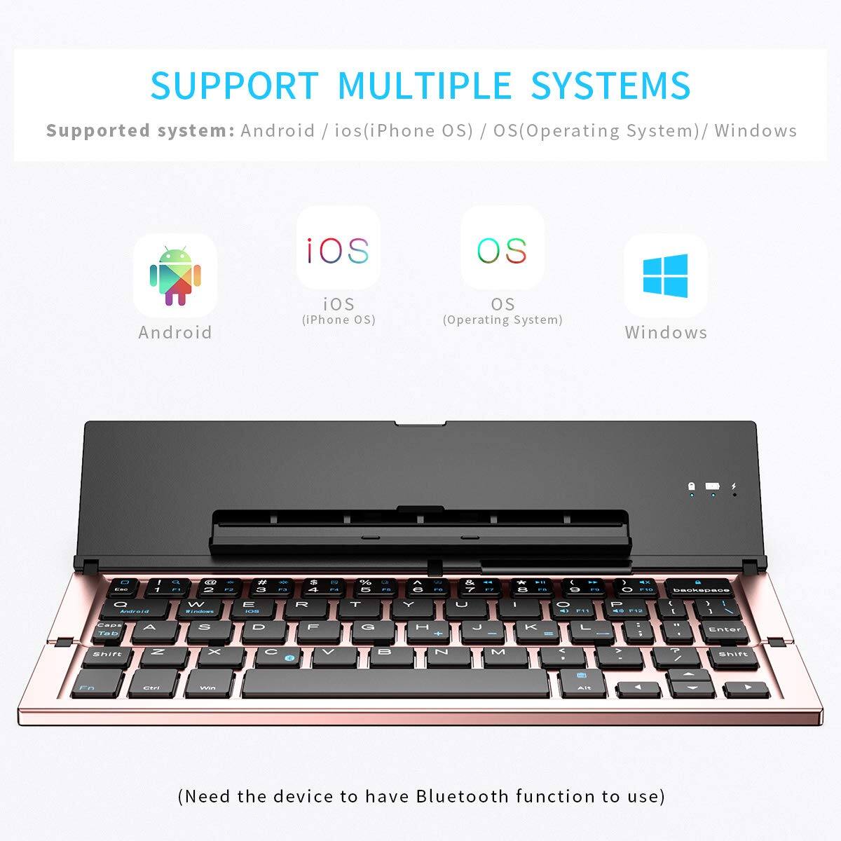 SUPPORT MULTIPLE SYSTEMS

Supported system: Android / iOS (iPhone OS) / OS (Operating System) / Windows

(Need the device to have Bluetooth function to use)