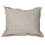 Front. Majestic Home - Floor Pillow Charlie Beige Metallic - Beige.