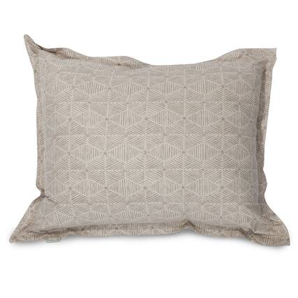 Front. Majestic Home - Floor Pillow Charlie Beige Metallic - Beige.
