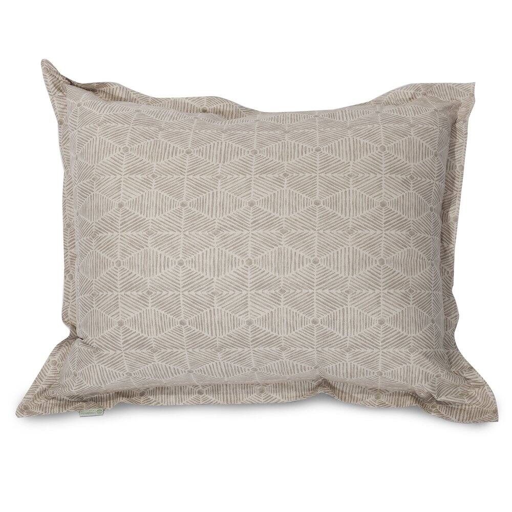 Front. Majestic Home - Floor Pillow Charlie Beige Metallic - Beige.