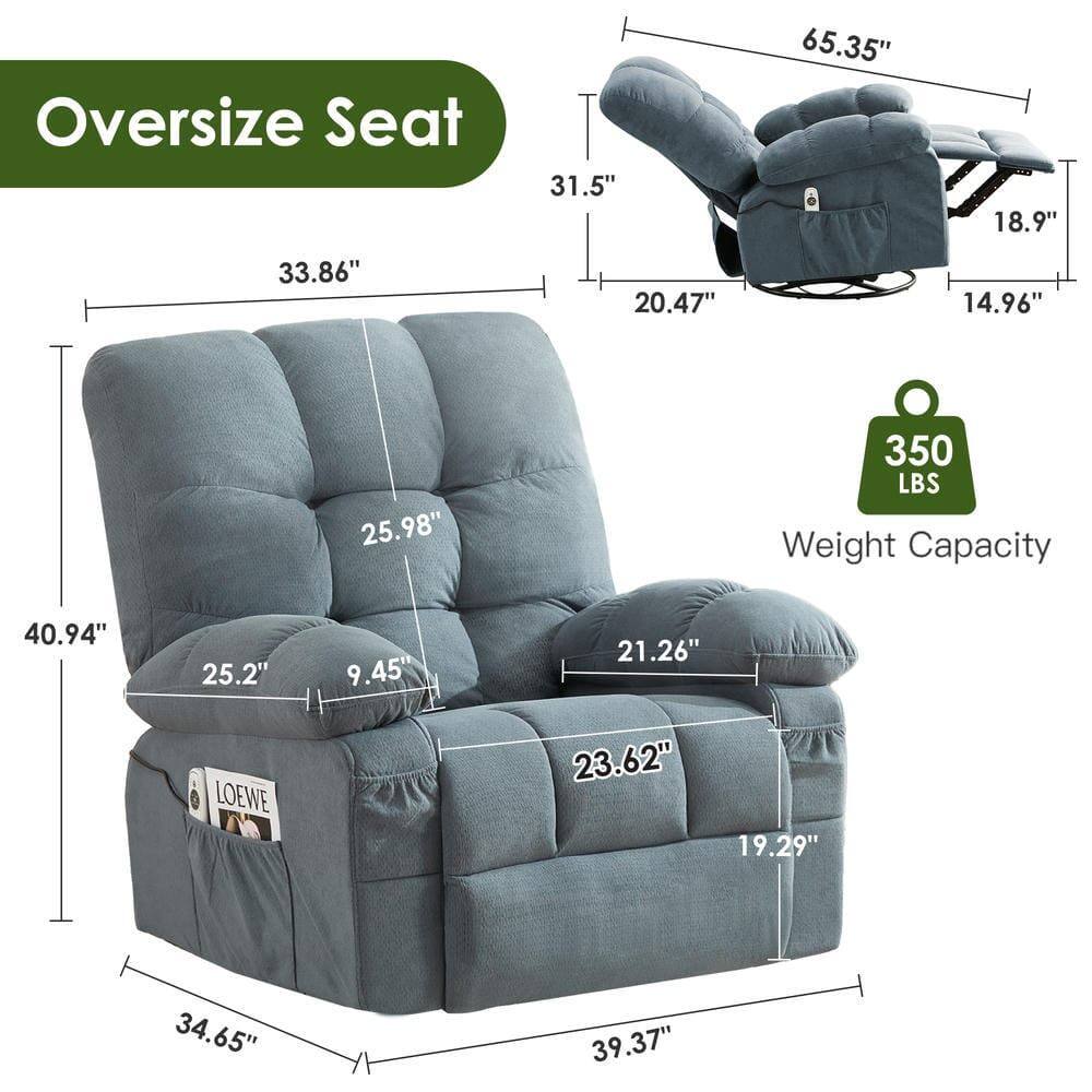 Oversize Seat

- 31.5"
- 65.35"
- 18.9"
- 33.86"
- 20.47"
- 14.96"
- 25.98"
- 350 LBS Weight Capacity
- 40.94"
- 25.2"
- 9.45"
- 21.26"
- 23.62"
- 19.29"
- 34.65"
- 39.37"