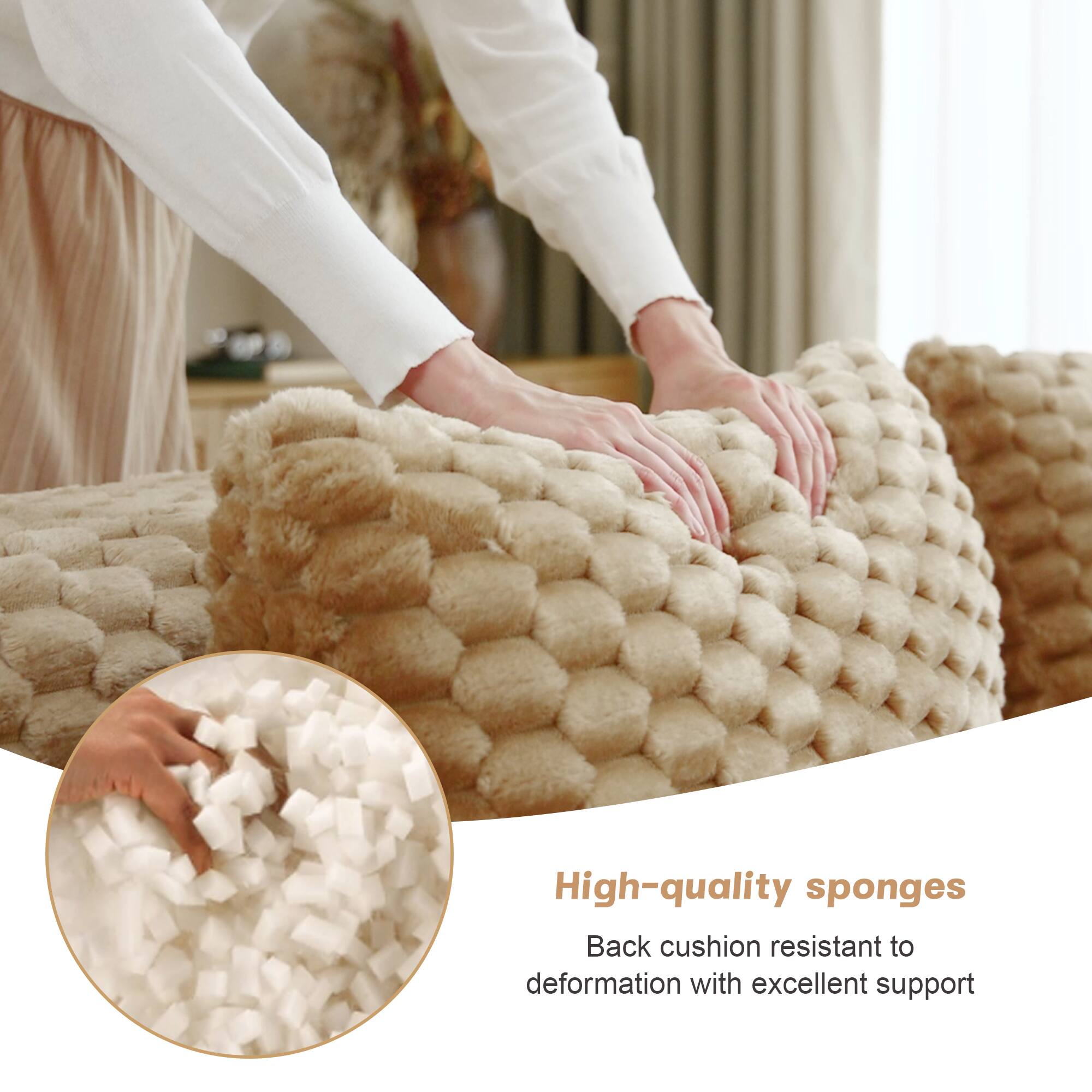 High-quality sponges  
Back cushion resistant to deformation with excellent support