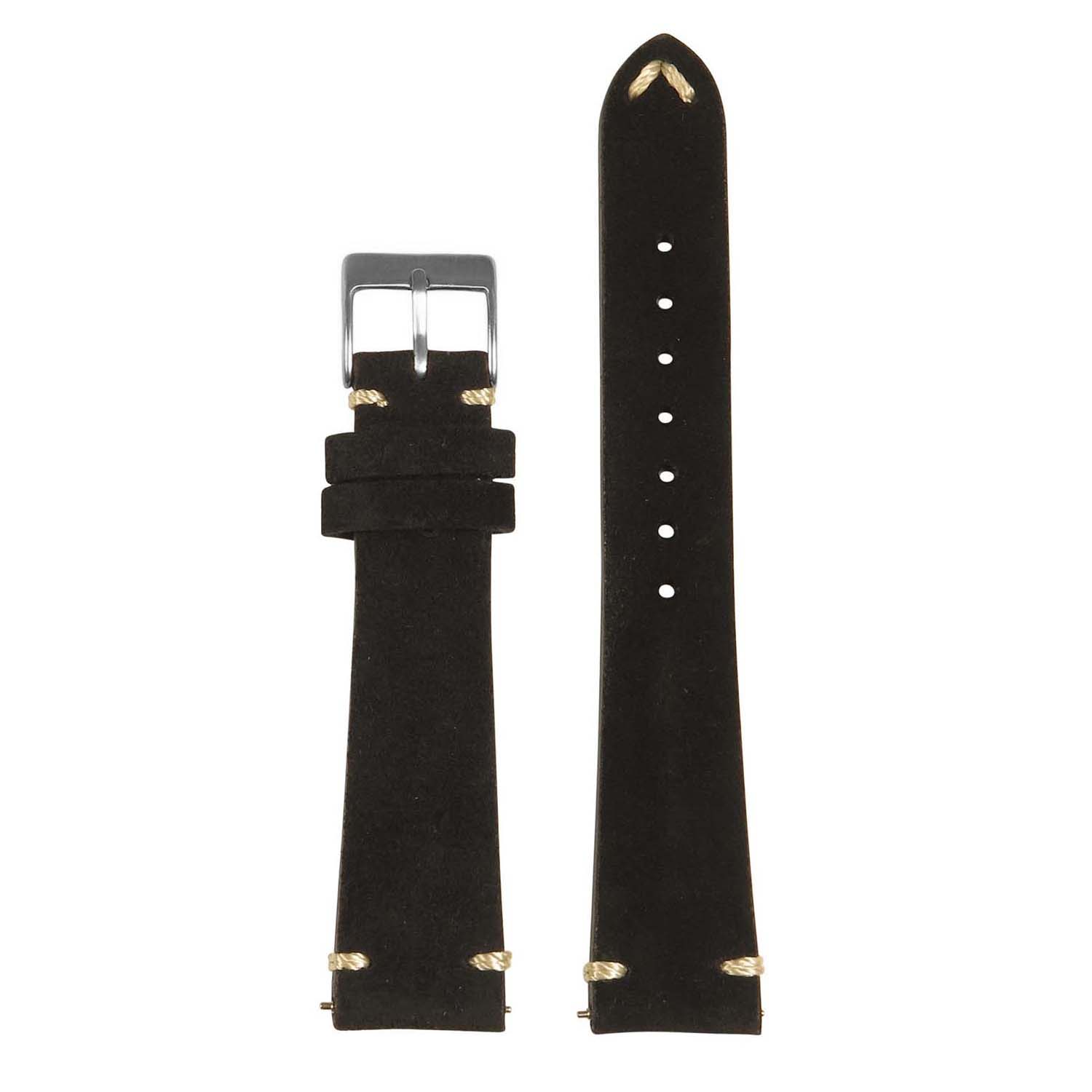 Front. StrapsCo - Everyday Suede Watch Band Strap For Apple Watch - 44mm/45mm/46mm/49mm - Black.