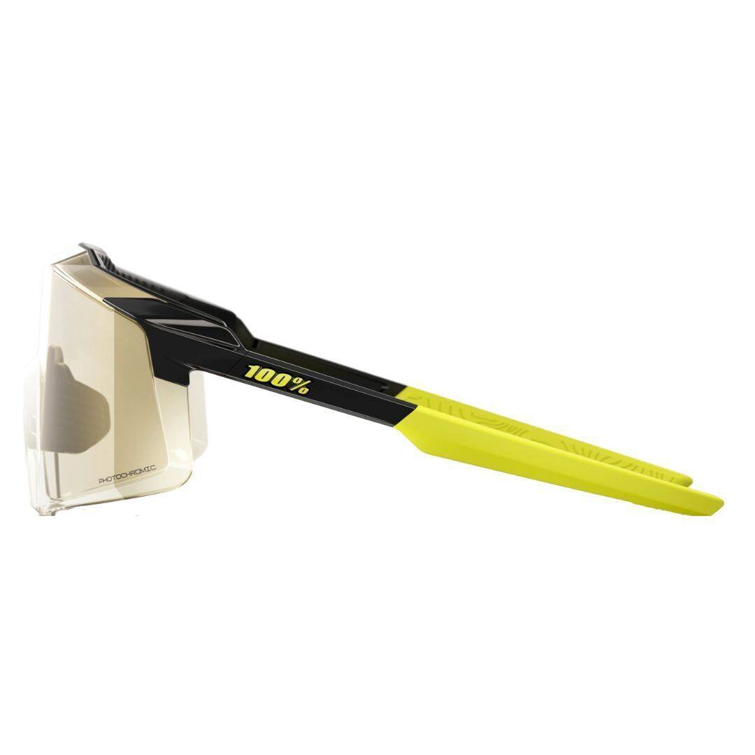 Left. 100% - 100% Aerocraft Sunglasses Gloss Black Photochromic Lens - N/A.