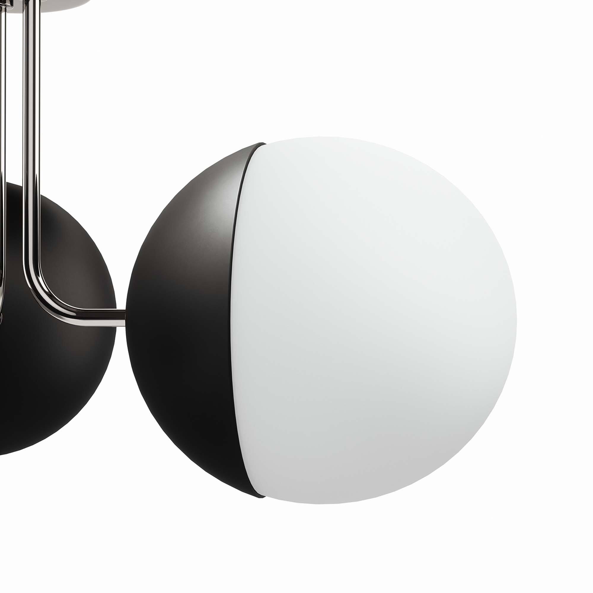 Alt View 5. Modway - Stellar 3-Light Semi-Flush Ceiling Light by Modway - Opal Polished Nickel.