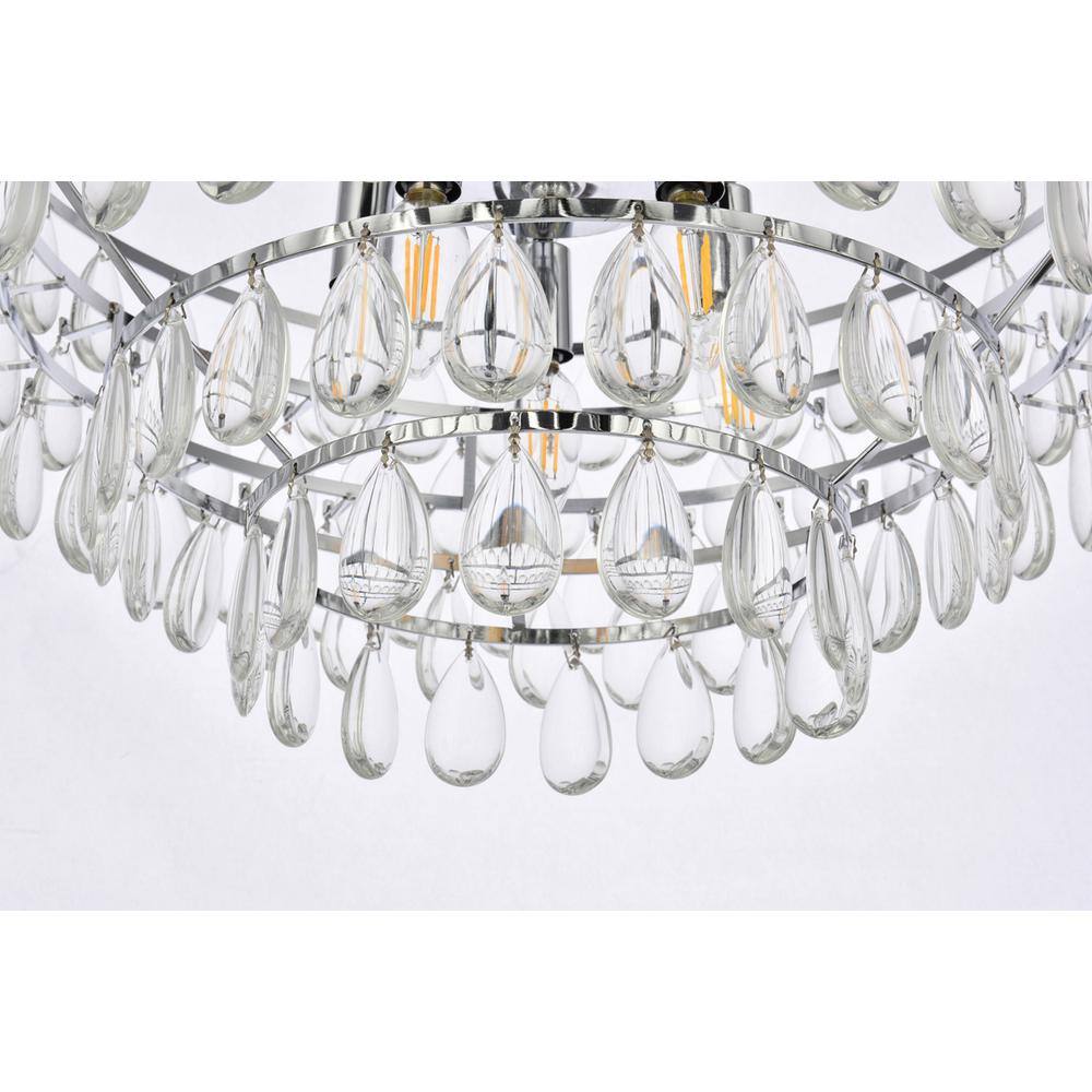Alt View 3. Elegant Lighting - Mila 20 inch flush mount in chrome - Chrome.