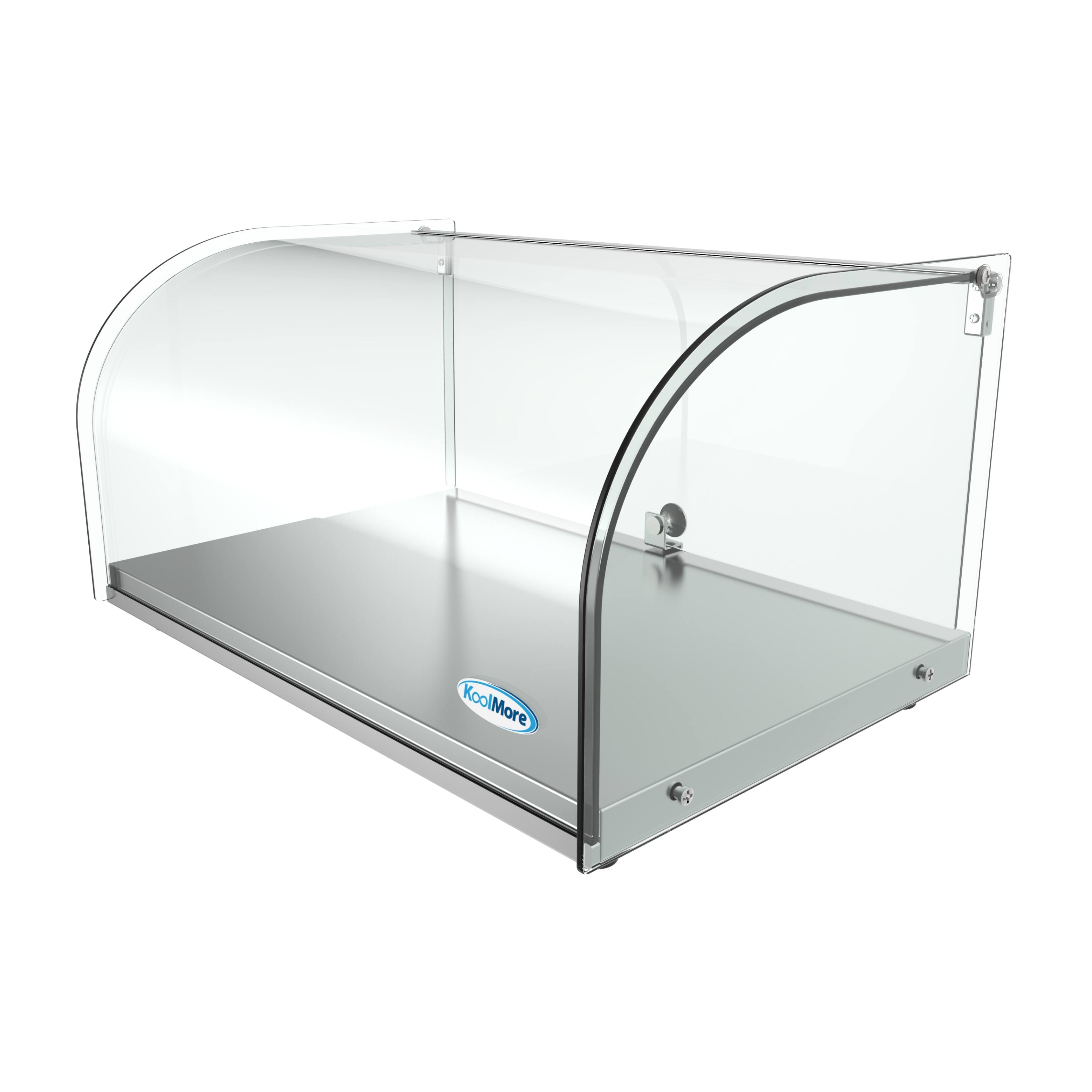 Alt View 4. Koolmore - 22 in. Countertop Bakery Display Case with Front Curved Glass and Rear Door, 0.9 cu. ft. DC-1C - Silver.