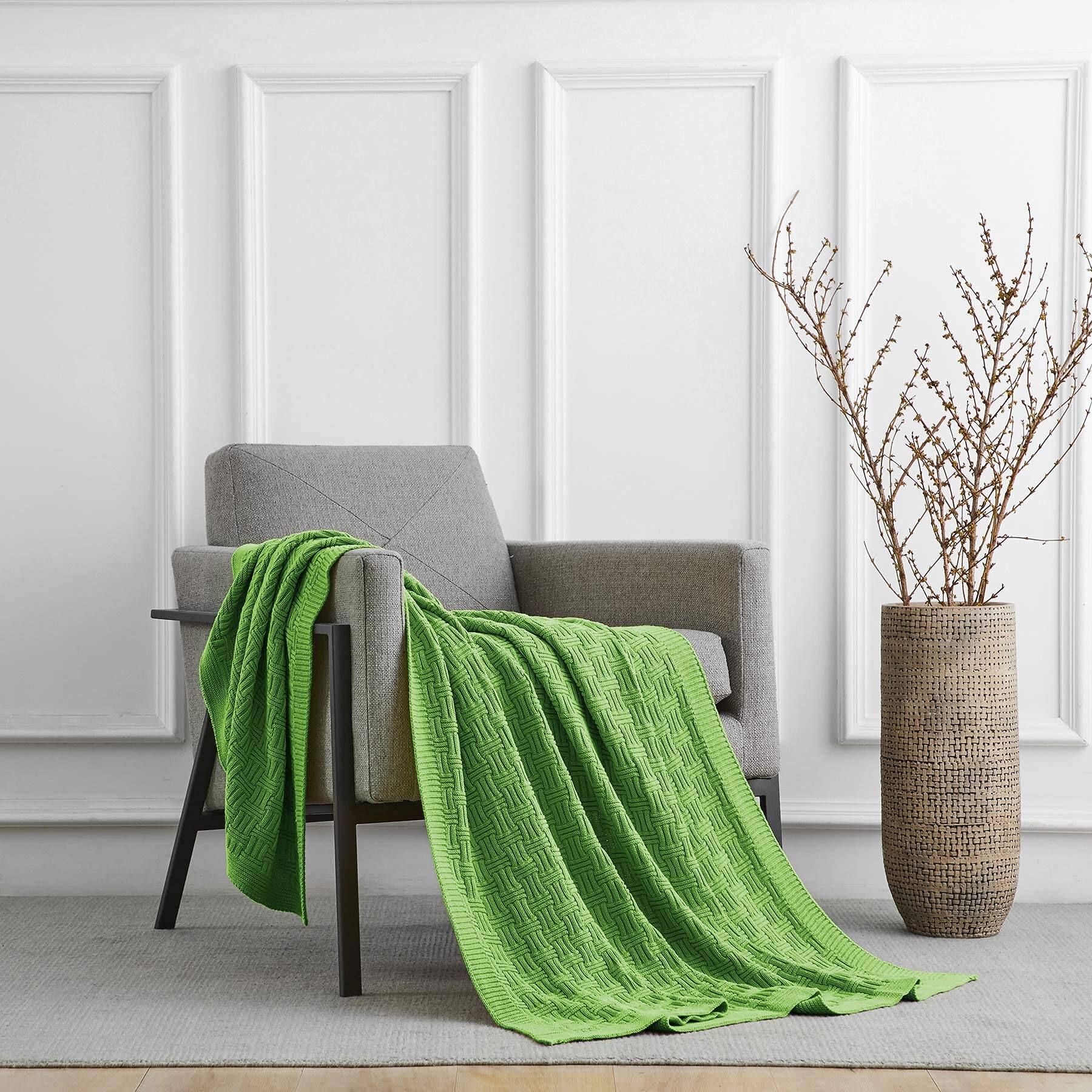 SAFAVIEH Holiday Merry And Bright Grey/Red 50 X 60-inch Throw Blanket