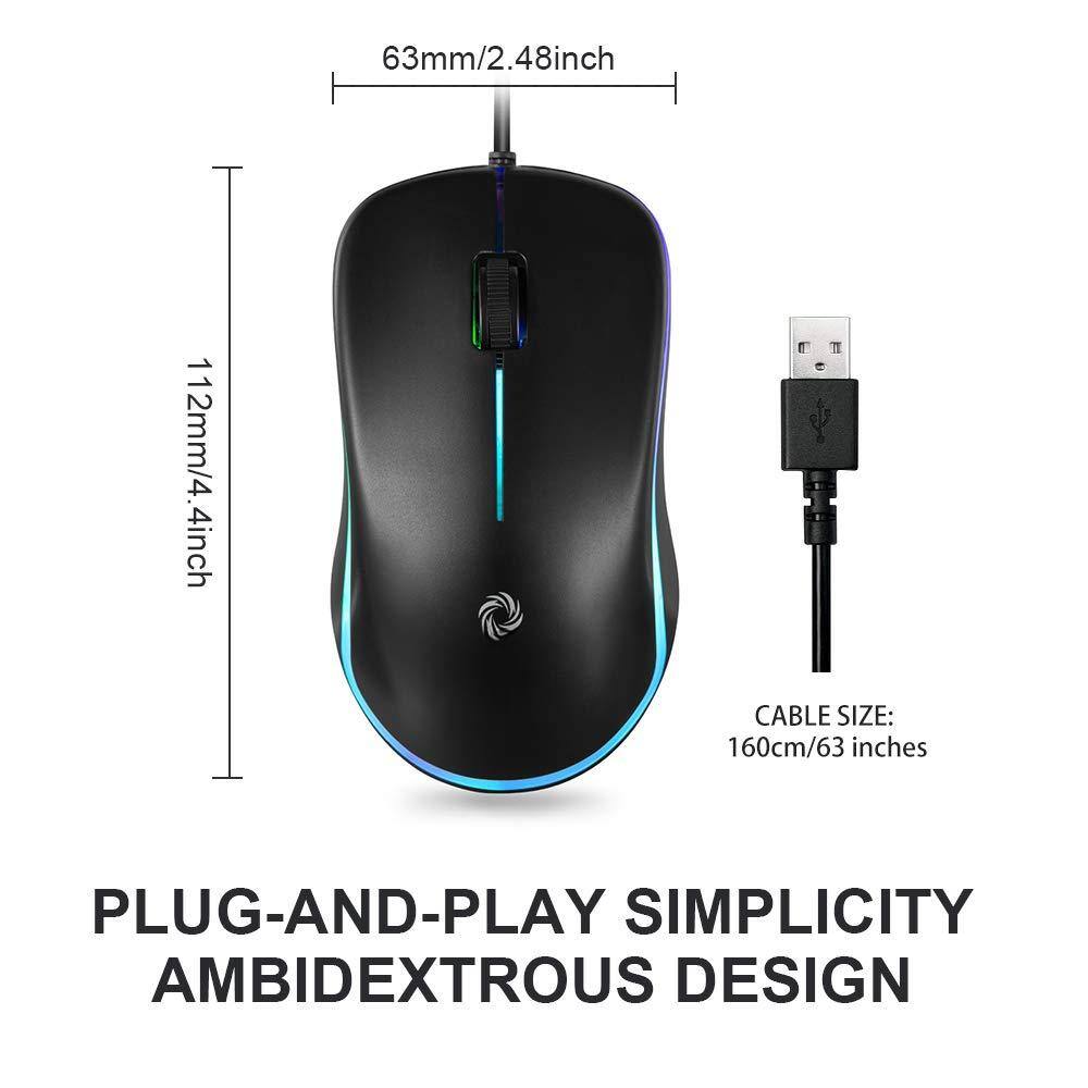 63mm/2.48inch  
112mm/4.4inch  
CABLE SIZE: 160cm/63 inches  
PLUG-AND-PLAY SIMPLICITY  
AMBIDEXTROUS DESIGN