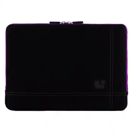 Front. Kitcheniva - Laptop Sleeve Case Zip Bag For 15" Laptop Black/Purple - Black/Purple.