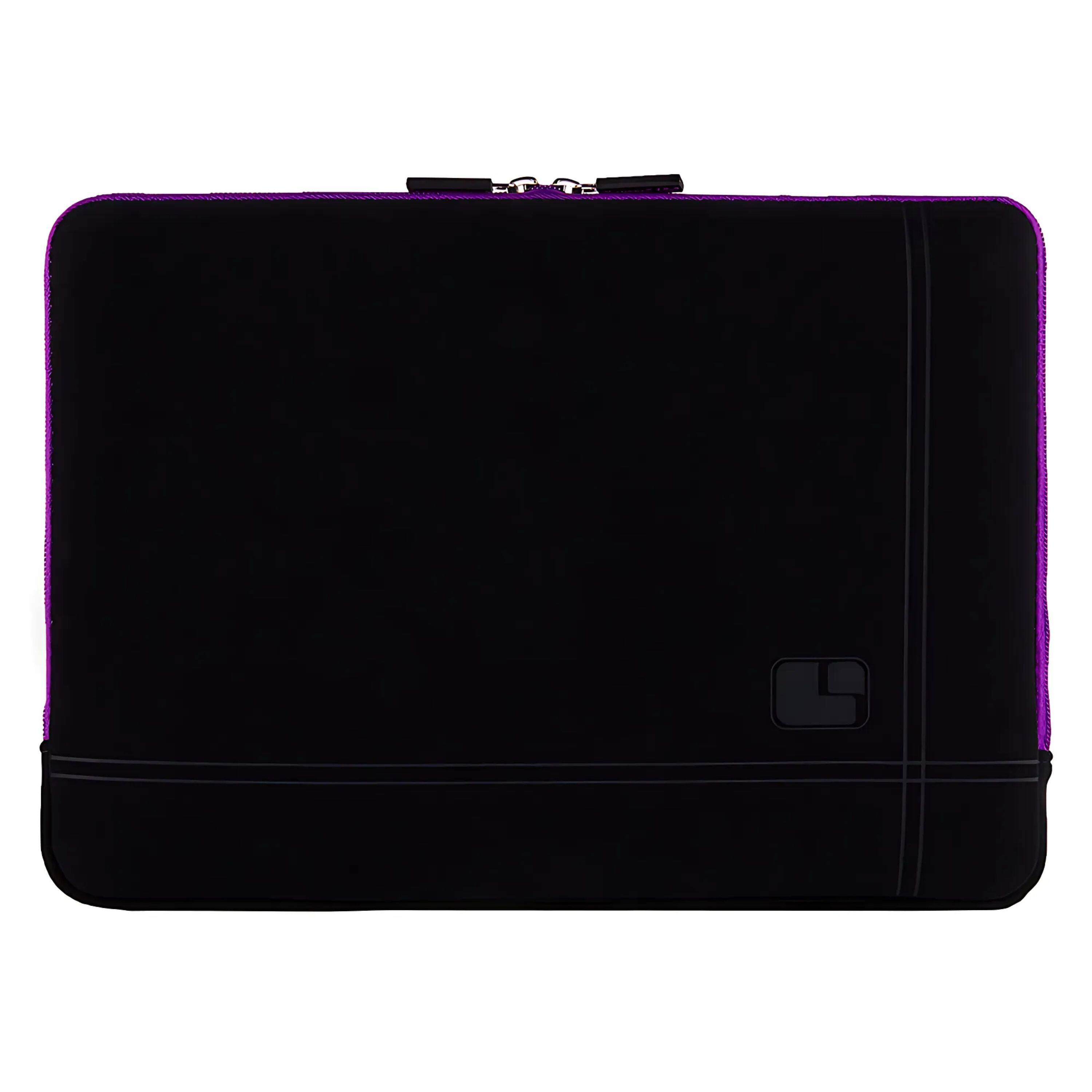Front. Kitcheniva - Laptop Sleeve Case Zip Bag For 15" Laptop Black/Purple - Black/Purple.