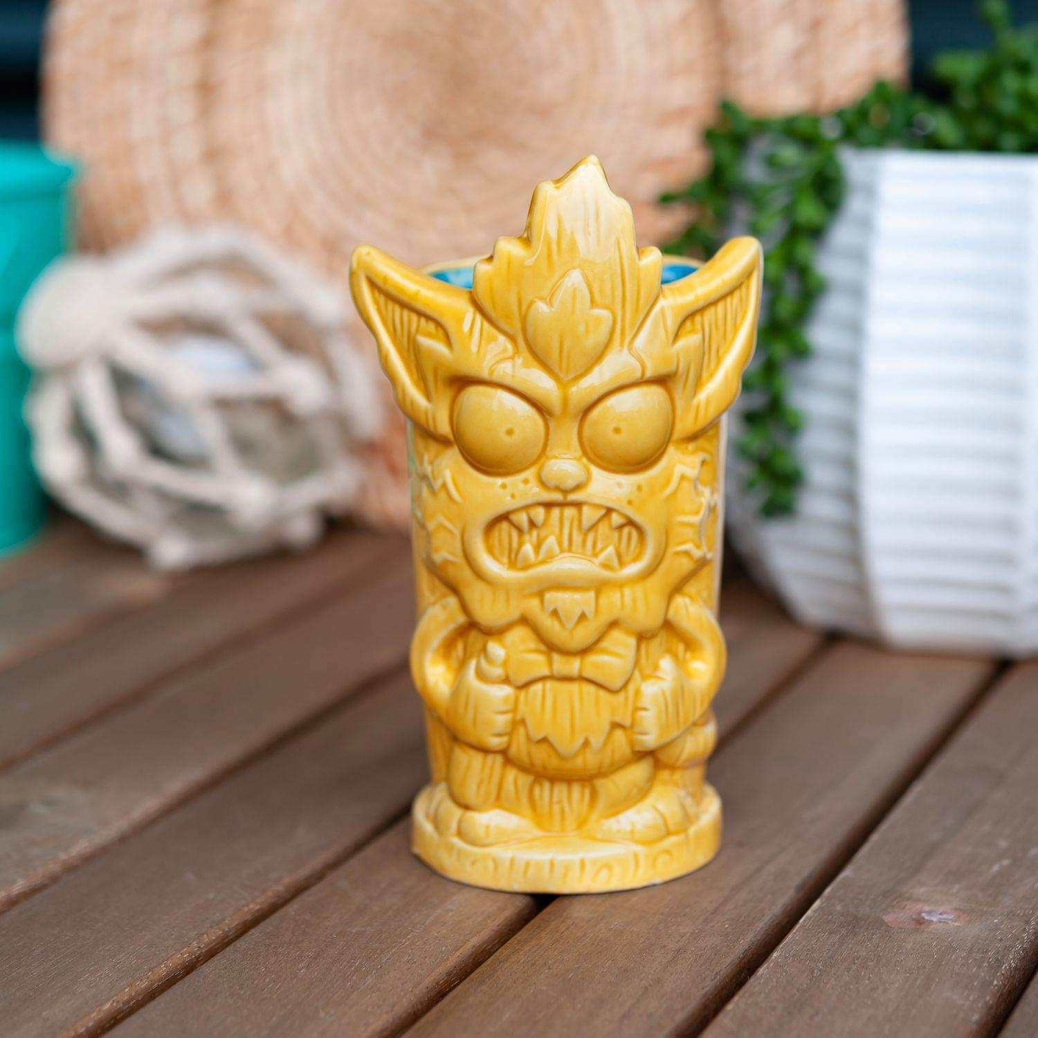 Alt View 3. ThinkGeek - Geeki Tikis Rick & Morty Squanchy Mug | Ceramic Tiki Style Cup | Holds 13 Ounces - Yellow.