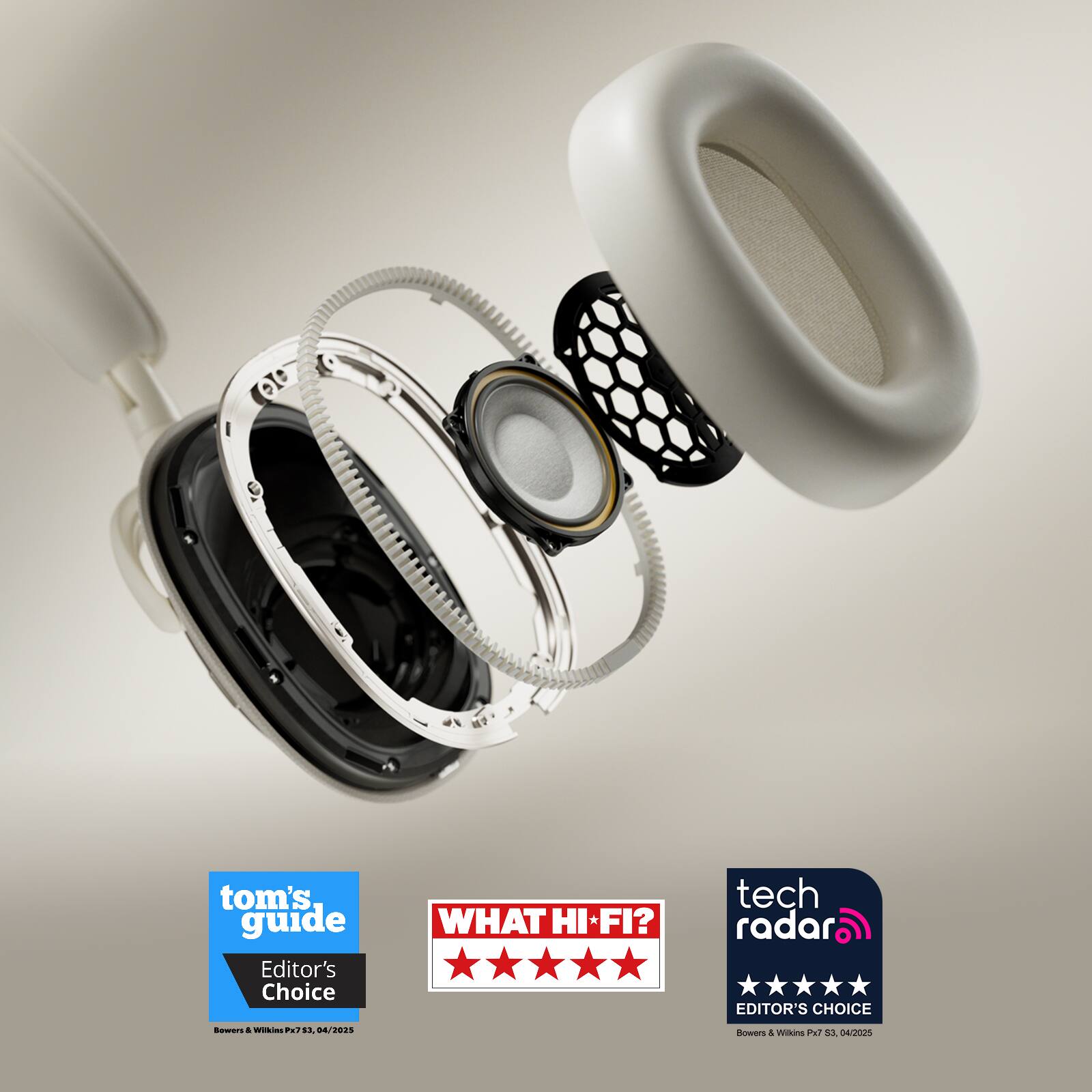 - Tom's Guide: Editor's Choice
- What Hi-Fi?: 5 stars
- Tech Radar: Editor's Choice

Bowers & Wilkins P7 3rd Gen, 04/2025