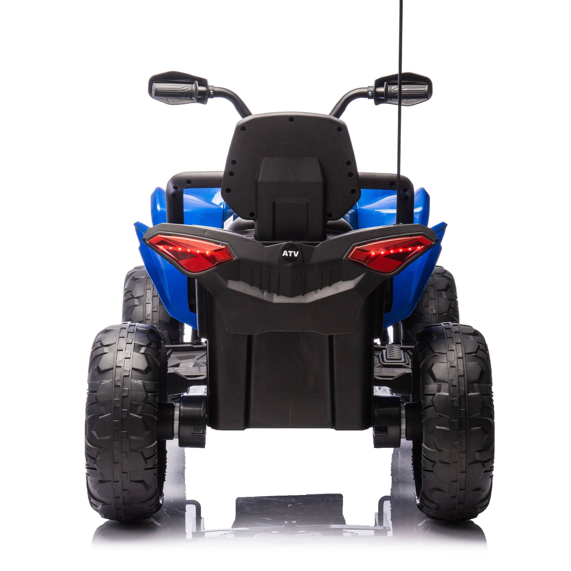 Alt View 1. Boyel Living - 3+ Blue 24V Kids Ride On UTV with Parents Remote Control Twin 80W Motors 4Wheel Sh - blue.