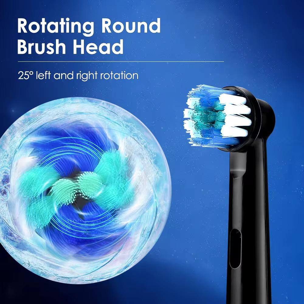 Rotating Round Brush Head  
25° left and right rotation
