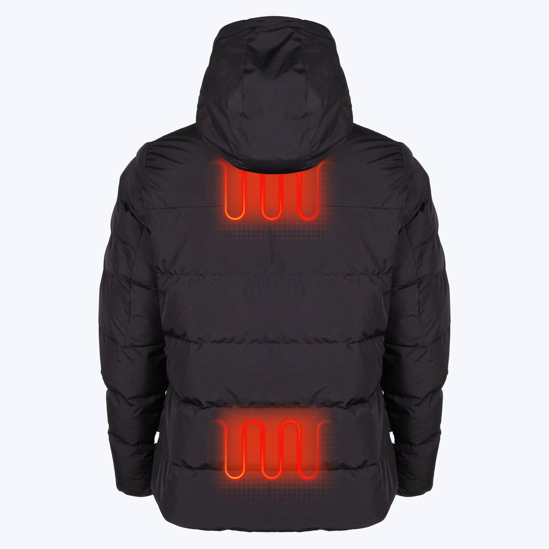 Alt View 1. Mobile Warming - App Controlled Men's Crest 2.0 Down Heated Jacket - Black.