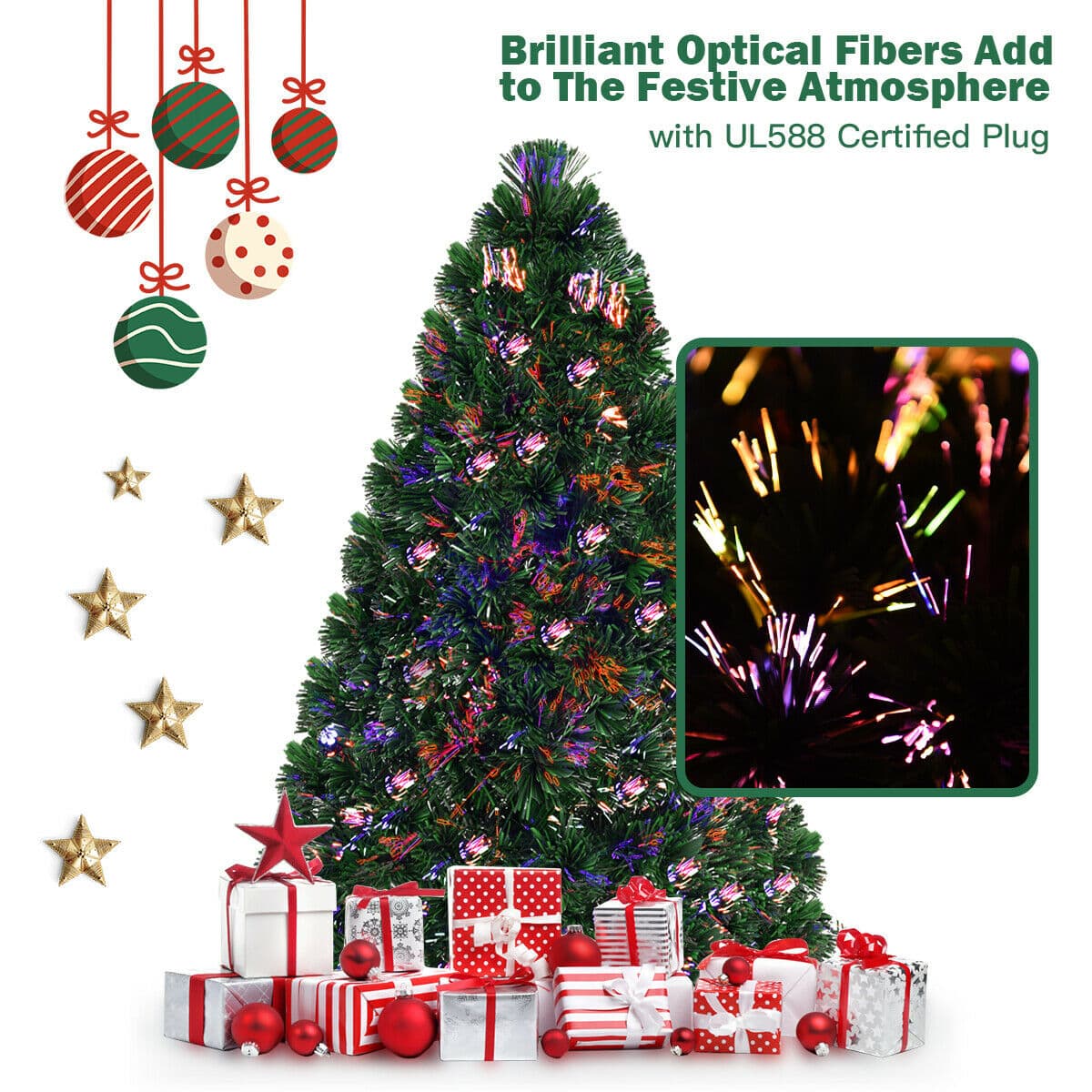 Brilliant Optical Fibers Add to The Festive Atmosphere  
with UL588 Certified Plug