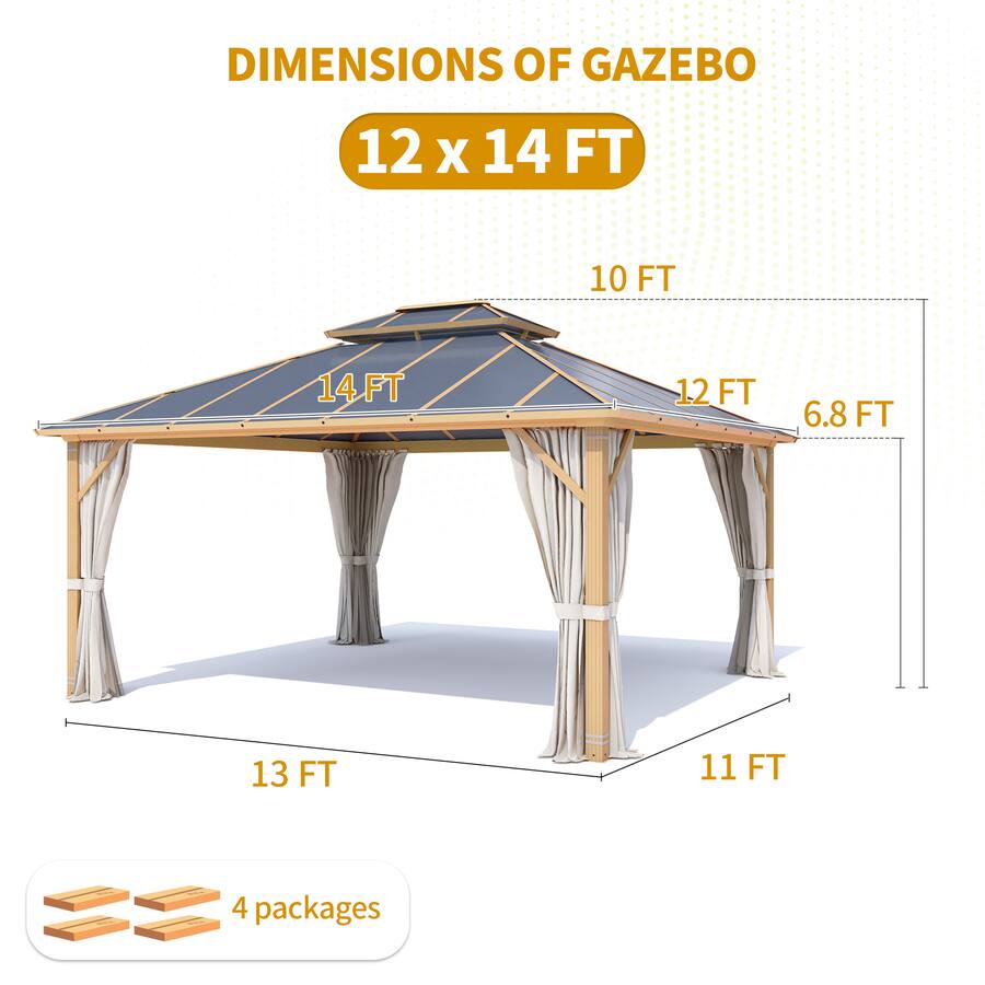 テント・タープ groundcoverTARPtoTARP ACORNHOUSE3.45 U HOMY Waterproof Aluminum Hardtop Gazebo with Netting