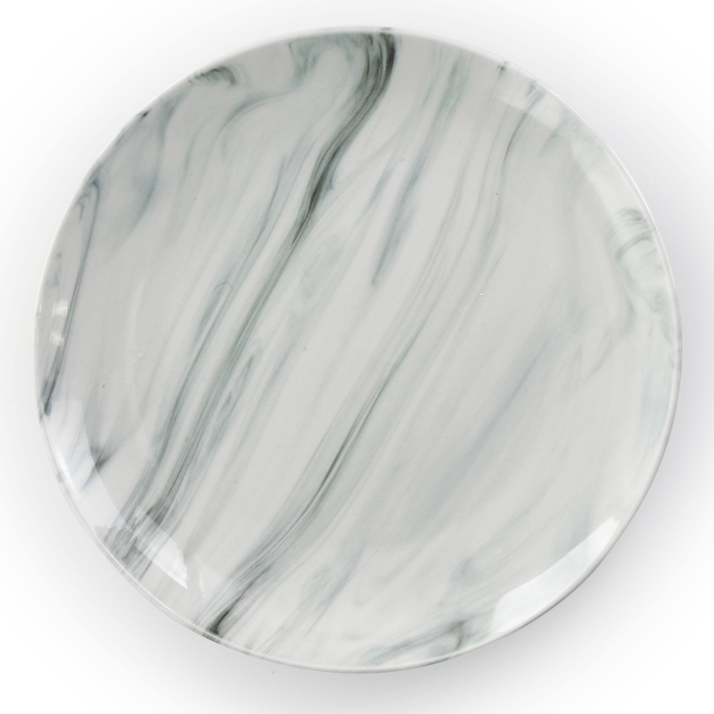 Alt View 9. Elama - Elama Fine Marble 16 Piece Stoneware Dinnerware Set in Black and White - Black and White.