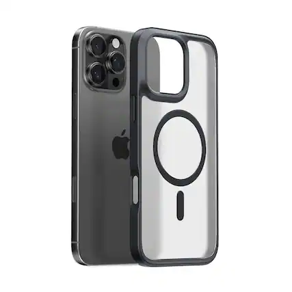 Front. TORRAS - Guardian-Mag for iPhone 16 Pro Black - Black.