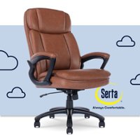 Serta - Fairbanks Bonded Leather Big and Tall Executive Office Chair - Cognac - Front_Zoom