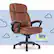 Front. Serta - Fairbanks Bonded Leather Big and Tall Executive Office Chair - Cognac.