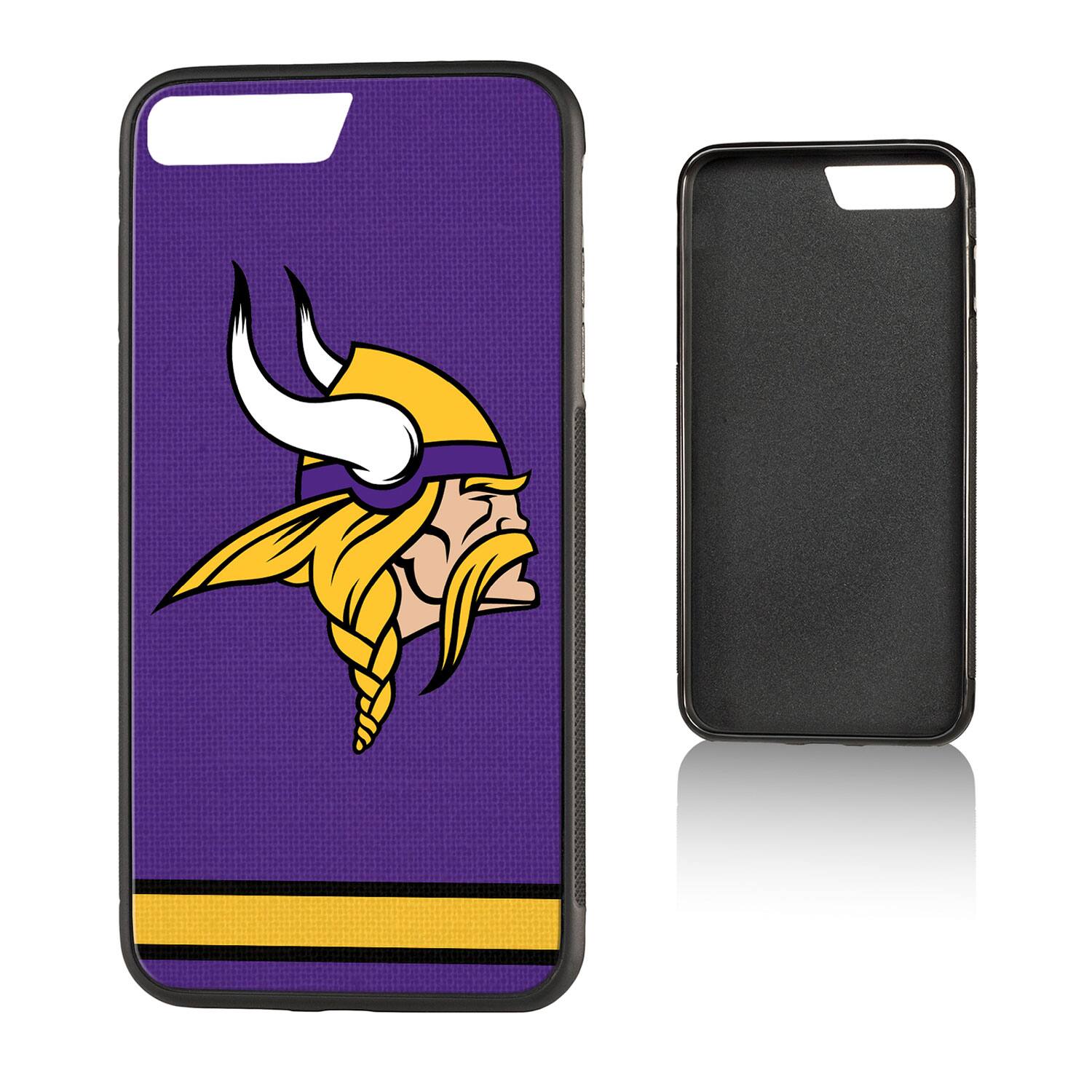 Alt View 3. Keyscaper - Minnesota Vikings iPhone Stripe Design Bump Case - 16 Pro - Multicolor.