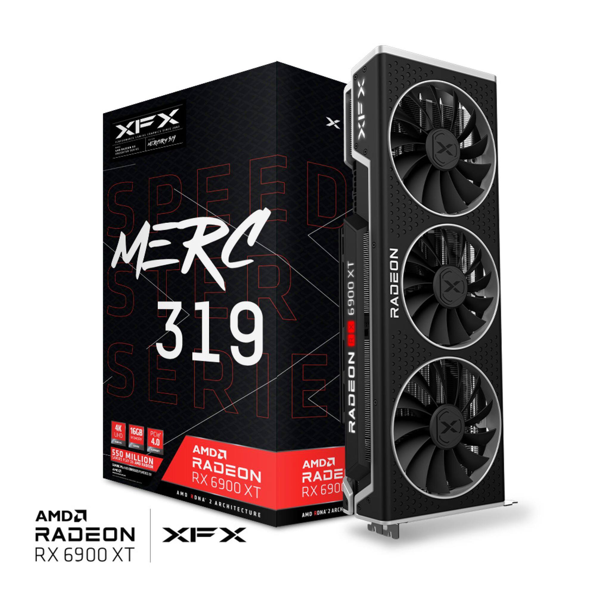 Alt View 16. XFX - SPEEDSTER MERC319 AMD Radeon RX 6900 XT 16GB GDDR6 PCI Express 4.0 Gaming Graphics Card - Black.