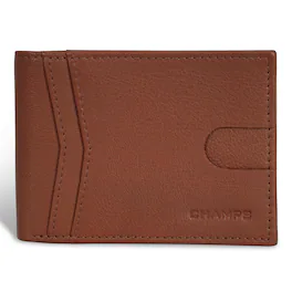 Champs - Onyx Collection Leather Access Top Wing Wallet - Brown