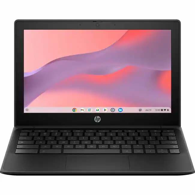 HP - Fortis 11.6" HD 1366 x 768 Chromebook ARM Cortex A76/A55 4GB RAM 32GB eMMC ARM Mali G52 MP2 Jack Black - ARM Cortex - Jet Black